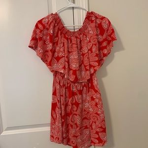 Show me your mumu off the shoulder red dress